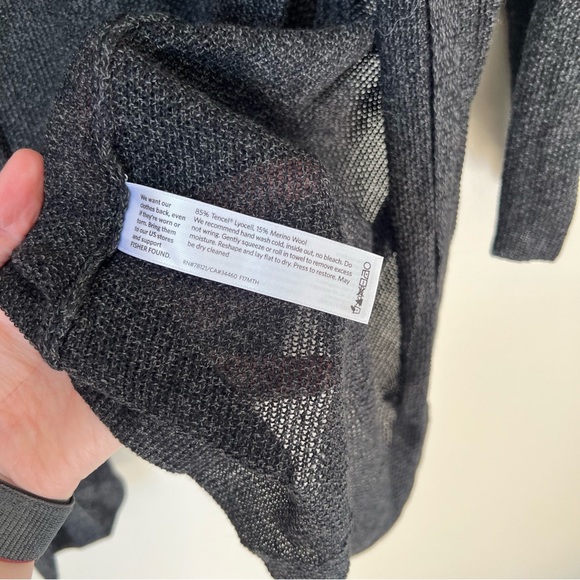 Eileen Fisher Women’s Dark Gray Open Front Long Cardigan Size XL - Picture 5 of 6